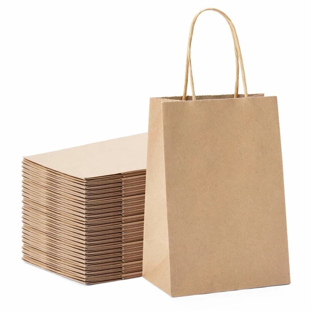 Kraft Paper Shopping Bags 50 Pack