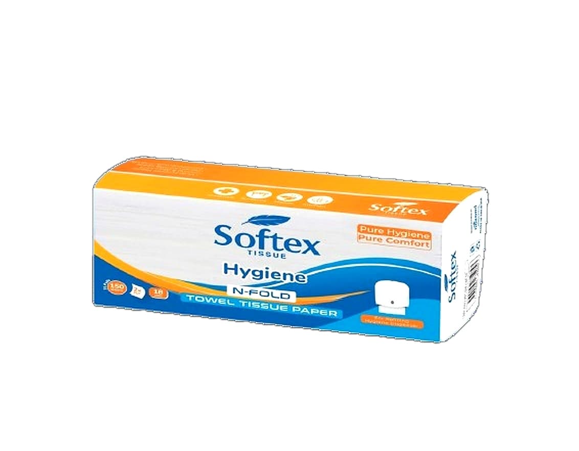 Softex Hygiene Tissue Hand Towel Wrapped 18gsm x 2 ply = 36gsm 75 x 2 ply = 150 Tissues Tissue Size 215 x 220mm Pure Imported Paper 40/pkt per Carton – buy onli