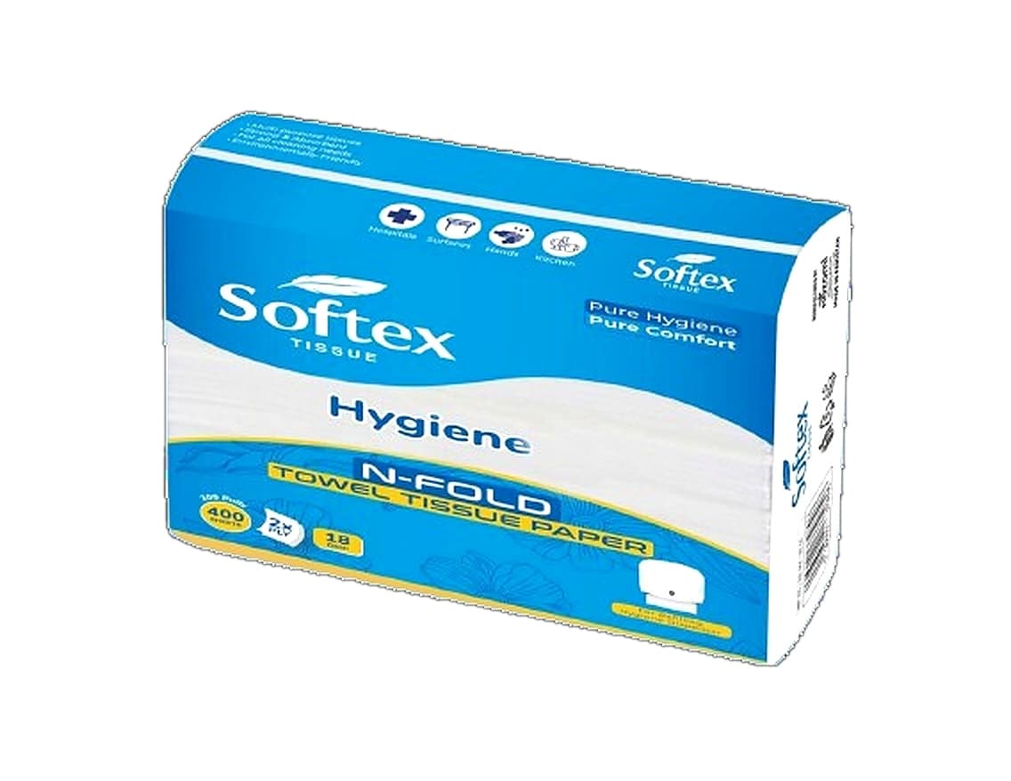Softex Hygiene Tissue Hand Towel Wrapped 18gsm x 2 ply = 36gsm 200 x 2 ply = 400 Tissues Tissue Size 215 x 220mm Pure Imported Paper 20/pkt per Carton – buy onl