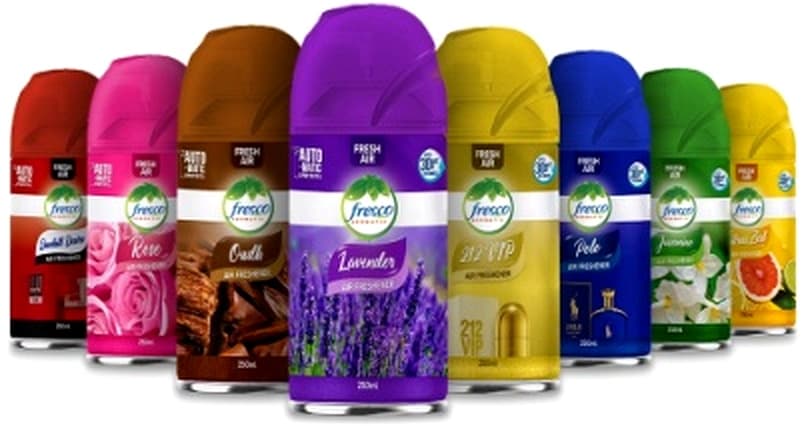 FRESCO Air Freshener Aerosol 250ml PREMIUM QUALITY FRAGRANCE For Auto Dispenser Use 3000-Sprays 08-Different Fragrances – buy online in Pakistan at best wholesa