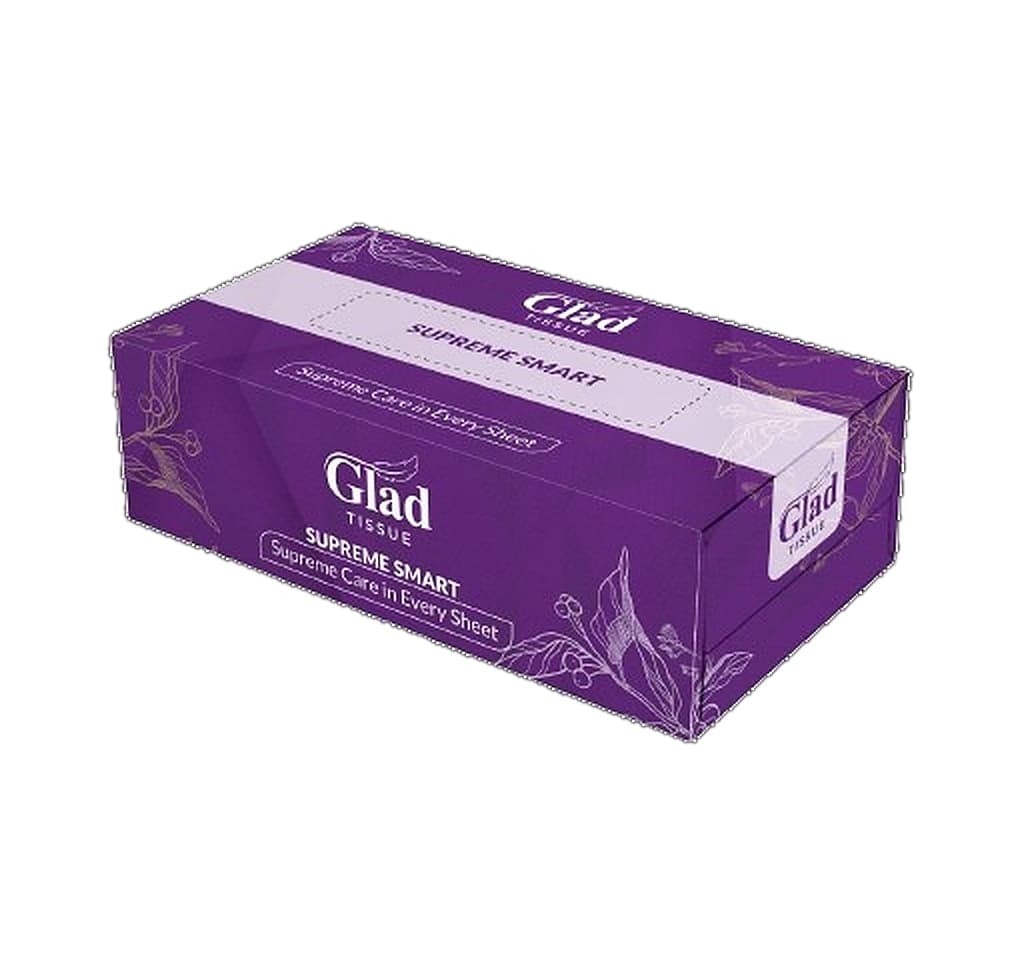 GLAD Tissue Box Supreme Smart Tissue Size 17x20cm 80x2 Ply = 160 Tissues Recycled Tissue Paper Bleach Card 36/Box per carton – buy online in Pakistan at best wh