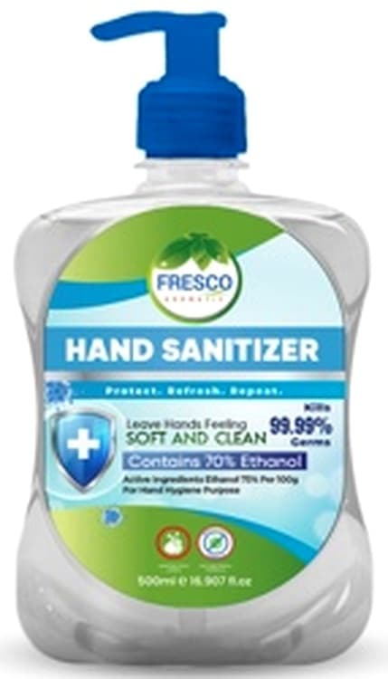 FRESCO Hand Sanitizer Gel 500ml Acitve Ingredients Ethanol 70% – buy online in Pakistan at best wholesale price | Pak Multilinks