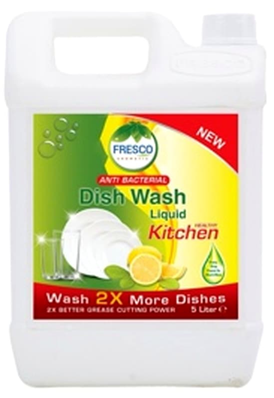 FRESCO Antibacterial Dish Wash Liquid 5-Liter Can Fragrance: Lemon 04/Can per Carton – buy online in Pakistan at best wholesale price | Pak Multilinks