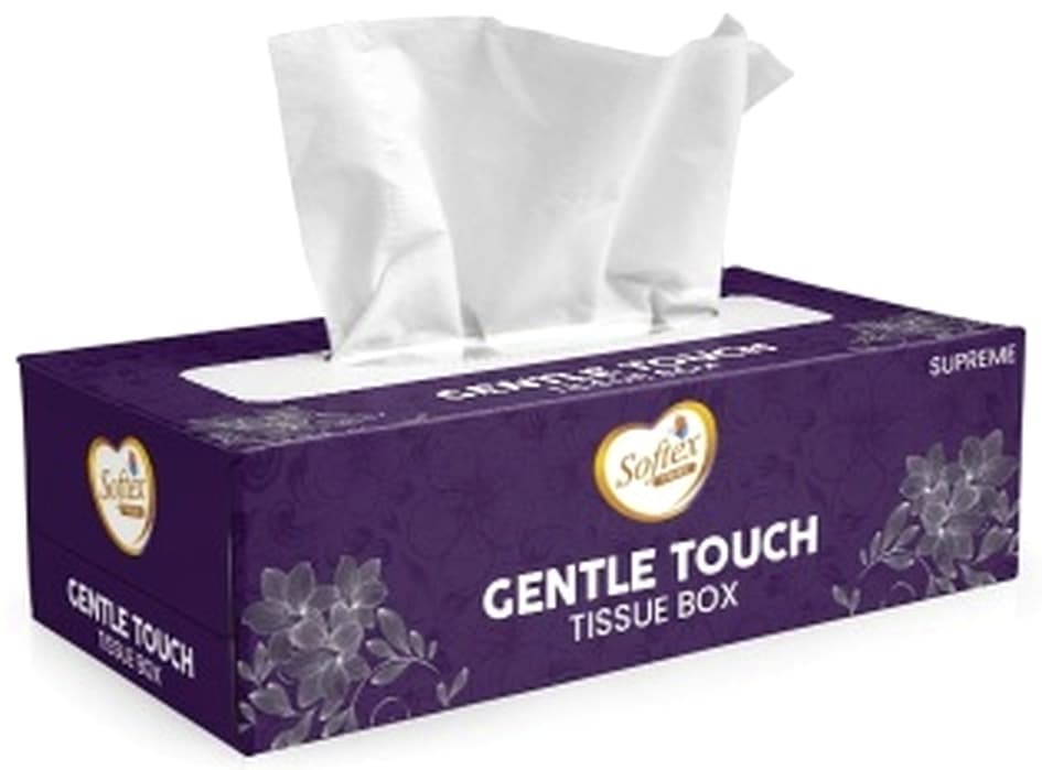 Softex Tissue Box Supreme Tissue Size 17x20cm 100x2 Ply = 200 Tissus Recycled Tissue Paper Bux Board with Recycled Tissue Paper 40/Box per carton – buy online i