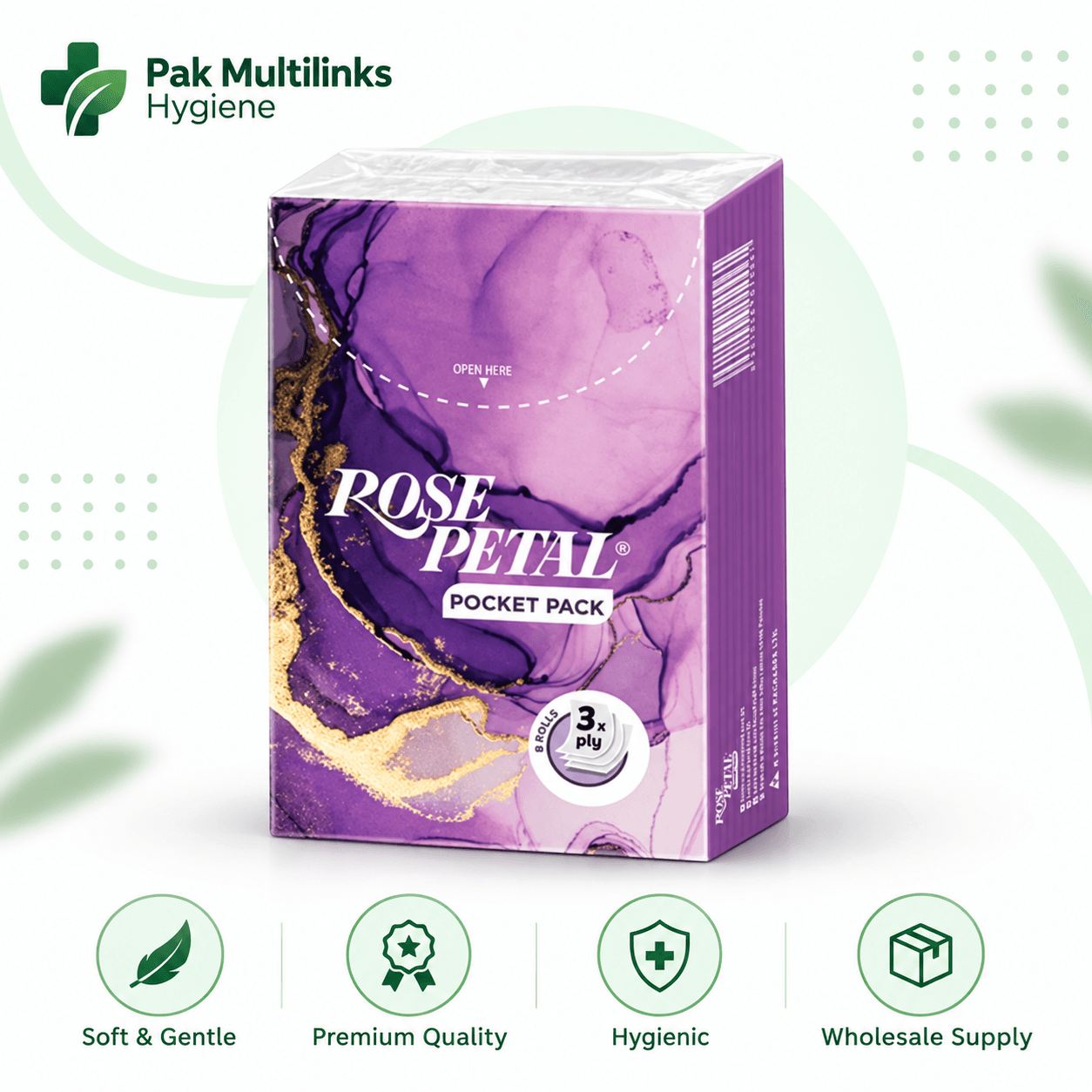 Rose Petal Pocket Pack Purple tissues – buy online in Pakistan at best wholesale price